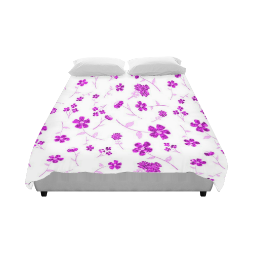 sweet sparkling floral, pink Duvet Cover 86"x70" ( All-over-print)