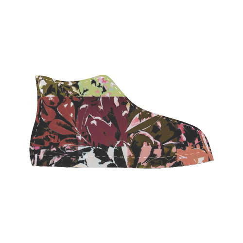 Foliage Patchwork #6 - Jera Nour Women's Classic High Top Canvas Shoes (Model 017)