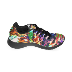 Foliage Patchwork #7 Black - Jera Nour Women’s Running Shoes (Model 020)