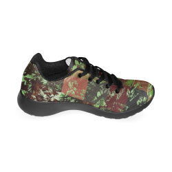 Foliage Patchwork #4 Black - Jera Nour Women’s Running Shoes (Model 020)