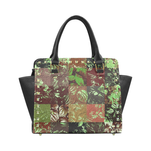 Foliage Patchwork #4 - Jera Nour Rivet Shoulder Handbag (Model 1645)