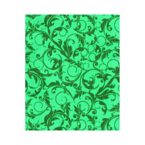 Vintage Swirls Green Duvet Cover 86"x70" ( All-over-print)