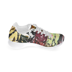 Foliage Patchwork #6 White - Jera Nour Women’s Running Shoes (Model 020)