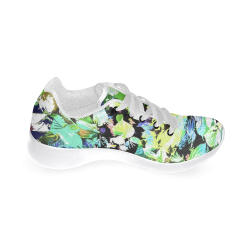 Foliage Patchwork #2 White - Jera Nour Women’s Running Shoes (Model 020)