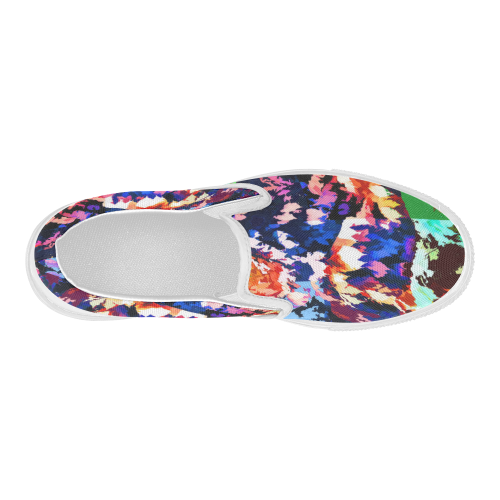 Foliage Patchwork #7 - Jera Nour Women's Slip-on Canvas Shoes (Model 019)