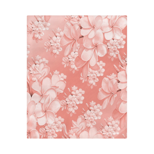 Delicate floral pattern,pink Duvet Cover 86"x70" ( All-over-print)
