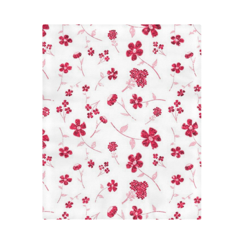 sweet sparkling floral, red Duvet Cover 86"x70" ( All-over-print)