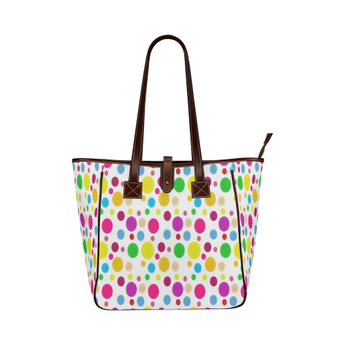 Colored Polka Dots Classic Tote Bag (Model 1644)