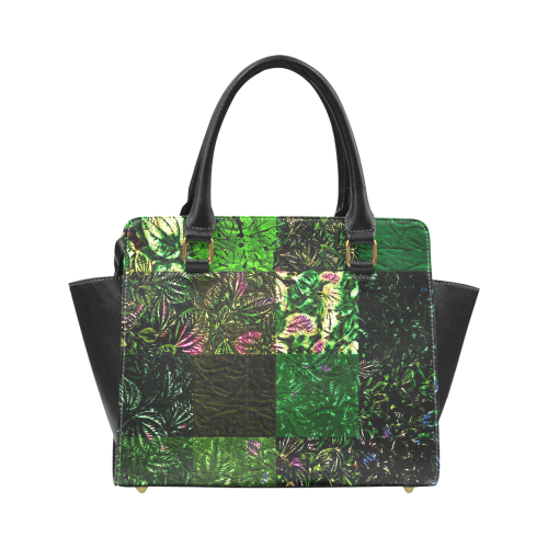 Foliage Patchwork #1 - Jera Nour Rivet Shoulder Handbag (Model 1645)