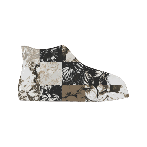 Foliage Patchwork #8 - Jera Nour Women's Classic High Top Canvas Shoes (Model 017)