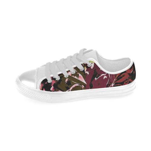 Foliage Patchwork #6 White - Jera Nour Men's Classic Canvas Shoes (Model 018)