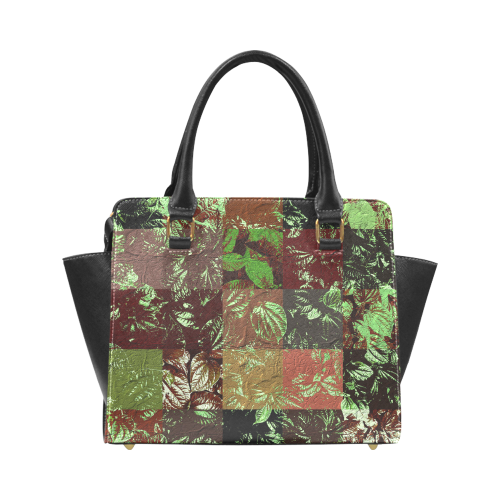 Foliage Patchwork #4 - Jera Nour Rivet Shoulder Handbag (Model 1645)