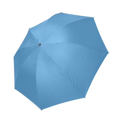 Azure Blue Color Accent Foldable Umbrella (Model U01)