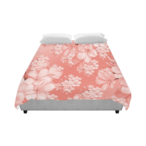 Delicate floral pattern,pink Duvet Cover 86"x70" ( All-over-print)