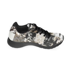 Foliage Patchwork #8 Black - Jera Nour Women’s Running Shoes (Model 020)
