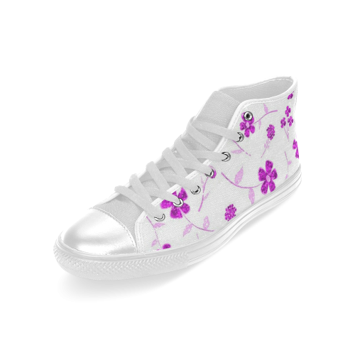 sweet sparkling floral, pink Men’s Classic High Top Canvas Shoes (Model 017)