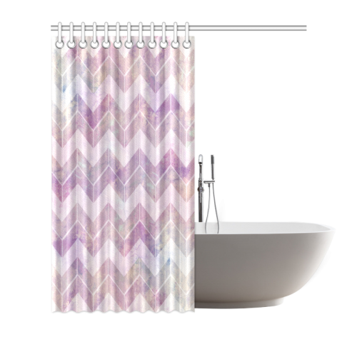 Chevron with watercolors Shower Curtain 66"x72"