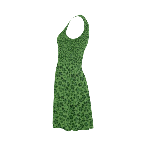 Vintage Flowers Ivy Green Atalanta Sundress (Model D04)