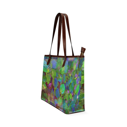 Foliage Patchwork #10 - Jera Nour Shoulder Tote Bag (Model 1646)