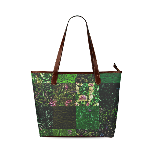 Foliage Patchwork #1Foliage Patchwork #4 - Jera Nour Shoulder Tote Bag (Model 1646)
