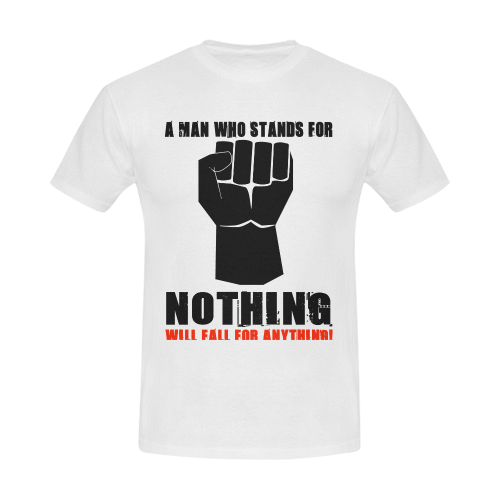 A MAN WHO STANDS FOR NOTHING Men's Slim Fit T-shirt (Model T13)