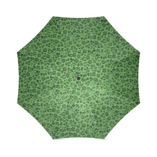 Vintage Flowers Ivy Green Foldable Umbrella (Model U01)