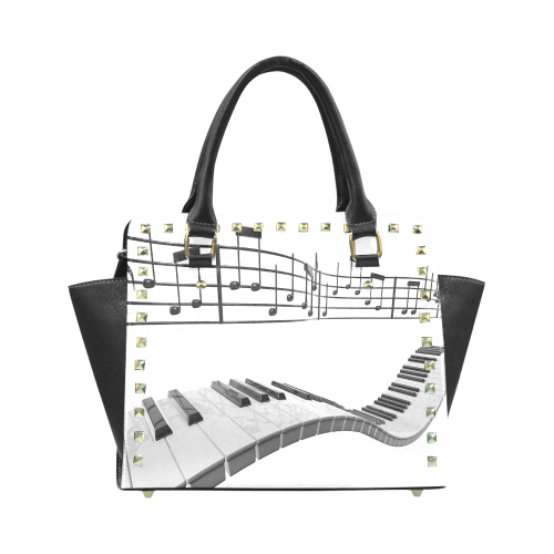 Music Note Rivet Shoulder Handbag (Model 1645)