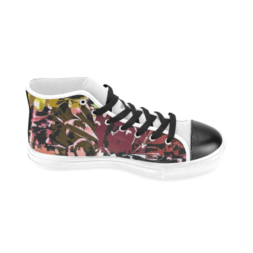 Foliage Patchwork #6 - Jera Nour Men’s Classic High Top Canvas Shoes (Model 017)