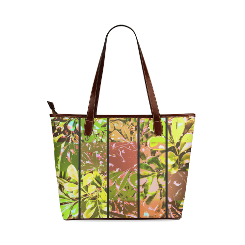 Foliage Patchwork #5 - Jera Nour Shoulder Tote Bag (Model 1646)