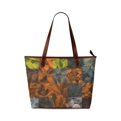 Foliage Patchwork #9 - Jera Nour Shoulder Tote Bag (Model 1646)