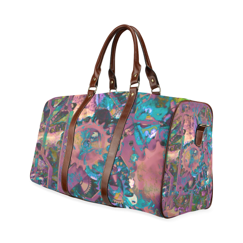 Steampunk abstract Waterproof Travel Bag/Small (Model 1639)