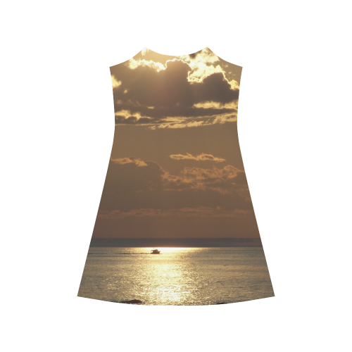 Awesome Sea Scene Alcestis Slip Dress (Model D05)