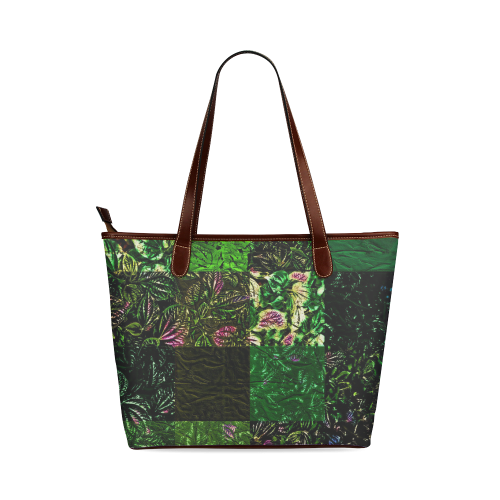 Foliage Patchwork #1Foliage Patchwork #4 - Jera Nour Shoulder Tote Bag (Model 1646)