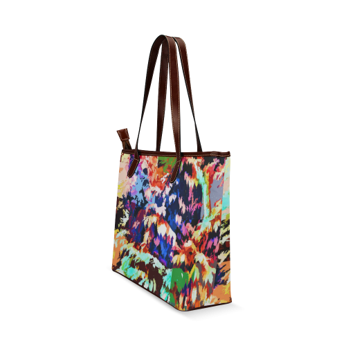 Foliage Patchwork #7 - Jera Nour Shoulder Tote Bag (Model 1646)