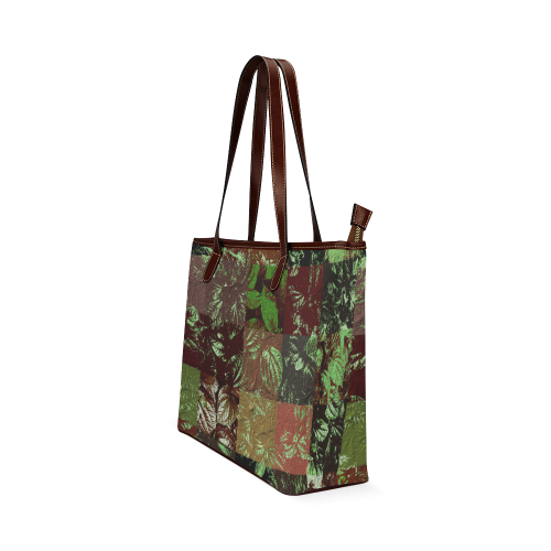 Foliage Patchwork #4 - Jera Nour Shoulder Tote Bag (Model 1646)