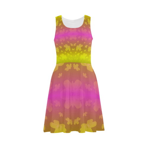 Pretty flowers in neon Atalanta Sundress (Model D04)