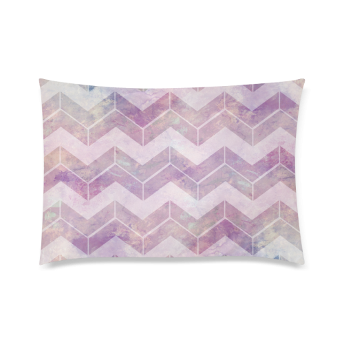 Chevron with watercolors Custom Zippered Pillow Case 20"x30" (one side)