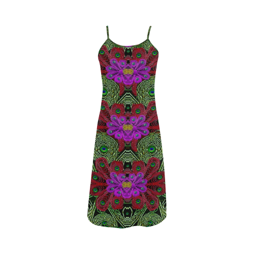 Metal Peacock In paradise Land Alcestis Slip Dress (Model D05)