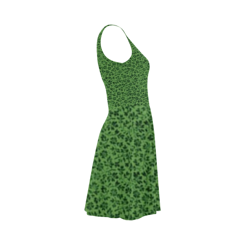 Vintage Flowers Ivy Green Atalanta Sundress (Model D04)