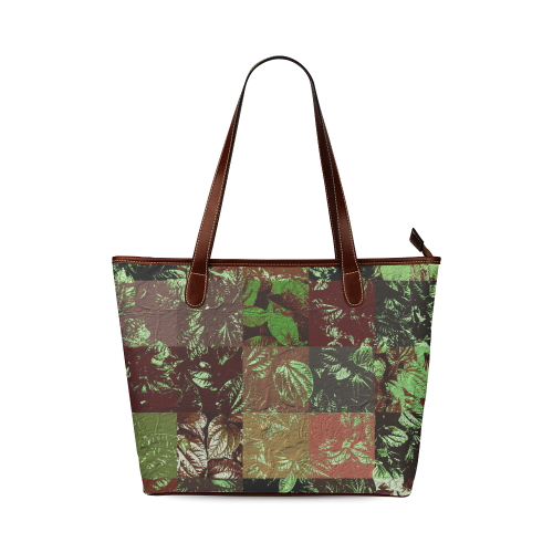 Foliage Patchwork #4 - Jera Nour Shoulder Tote Bag (Model 1646)