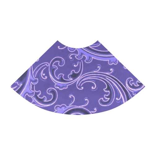 Vintage Swirls Curlicue Lavender Purple Atalanta Sundress (Model D04)