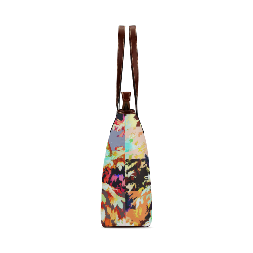 Foliage Patchwork #7 - Jera Nour Shoulder Tote Bag (Model 1646)