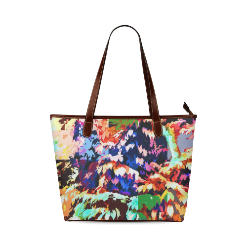 Foliage Patchwork #7 - Jera Nour Shoulder Tote Bag (Model 1646)