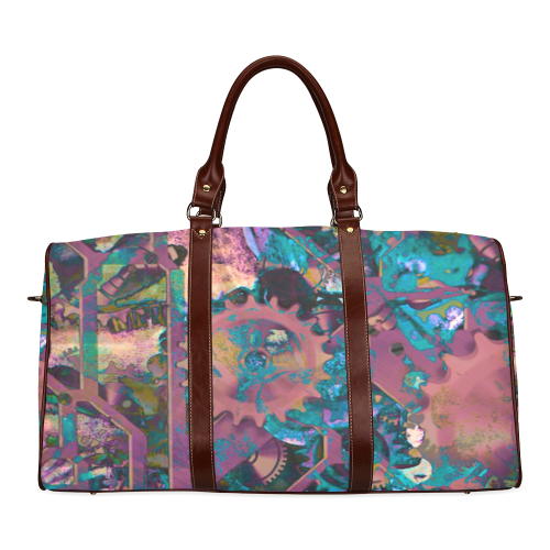 Steampunk abstract Waterproof Travel Bag/Small (Model 1639)