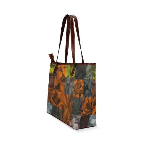 Foliage Patchwork #9 - Jera Nour Shoulder Tote Bag (Model 1646)