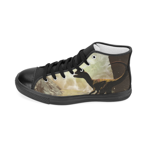 Dinosaur Men’s Classic High Top Canvas Shoes (Model 017)