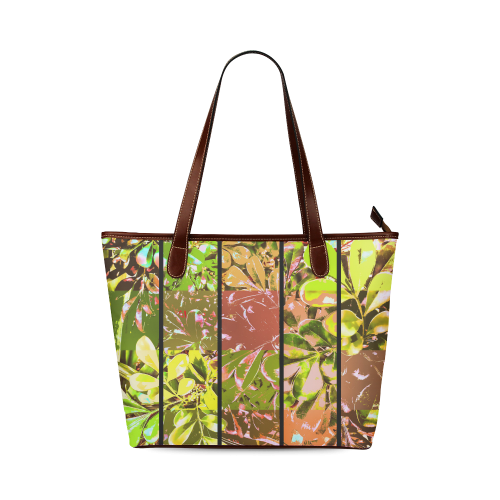 Foliage Patchwork #5 - Jera Nour Shoulder Tote Bag (Model 1646)