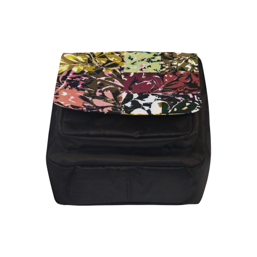 Foliage Patchwork #6 Black - Jera Nour Crossbody Nylon Bags (Model 1633)