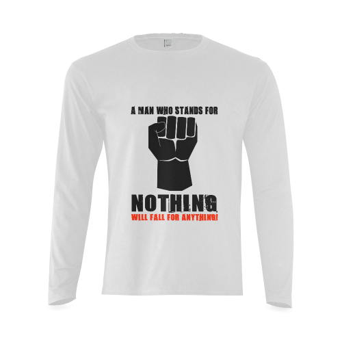 A MAN WHO STANDS FOR NOTHING Sunny Men's T-shirt (long-sleeve) (Model T08)