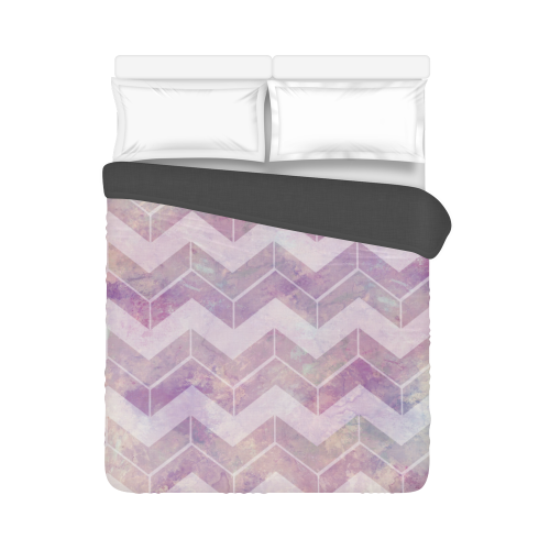 Chevron with watercolors Duvet Cover 86"x70" ( All-over-print)